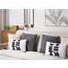 Beliani Almofada decorativa LIRIOPE 30x50 Branco/ Preto