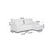 Chaise longue de pele sintética com cama HARRY Branco