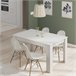 Mesa extensível Fani Branco Branco