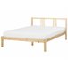 Beliani Cama Madera de pino VANNES 147x209 Branco