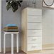 Cômoda de Quarto, Sinfonier 6 Gavetas, Briebe Nova BRI-22074 Branco/ Madeira