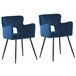 Beliani Silla de comedor SANILAC Azul Marino