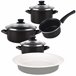 Bateria de cozinha de 7 peças Preto