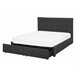 Beliani Cama com armazenamento Poliéster ROCHELLE 153x213 Cinza Escuro