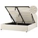 Beliani Cama com armazenamento Bouclé QUILLIEN 152x217 Bege