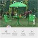 Conjunto Mesa e Cadeiras Exterior Infantil Metal e Poliéster Verde