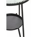 Mesa lateral de metal com tampo de vidro Preto