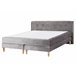 Beliani Cama continental Terciopelo MARQUISE 171x213 Cinza