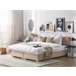 Beliani Cama continental Poliéster ADMIRAL 190x215 Areia