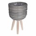 Well Home Conjunto 3 vasos de flores com pernas Cinza