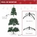 Árvore de Natal Artificial PVC e Metal HOMCOM, casa - natal Verde