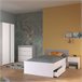 Pacote de 2 gavetas inferiores para cama infantil estilo nórdico Branco