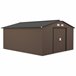 Abrigo de Exterior Aço Galvanizado e PP Outsunny Castanho