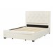 Beliani Cama com armazenamento Veludo LIEVIN 145x217 Creme