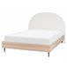 Beliani Cama com estrado Poliéster MILLAY 176x211 Branco/ Bege