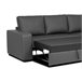 Chaise longue de pele sintética com cama HARRY Branco