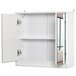 Armário de Casa de Banho Melamina de Madeira, MDF e Vidro HOMCOM 48 Branco