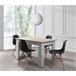 Pacote de mesa de jantar ou cozinha + 4 cadeiras estilo nórdico 138x80 Branco