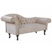 Beliani Chaise longue versão à esquerda Veludo LATTES Azul/ Verde