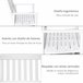 Banco Baloiço Jardim madeira de Álamo Outsunny 125x68 Branco