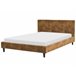 Beliani Cama com estrado Pele sintética FITOU 150x214 Castanho