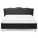 Beliani Cama com estrado Pele sintética METZ 189x215 Preto