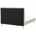 Beliani Cama com estrado Veludo MARVILLE 202x225 Areia
