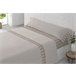 Conjunto de lençóis CASABLANCA polycotton bege 