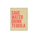 Pintura arte deco SAVE WATER 40x50cm de MARCOMUEBLE Bege