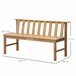Banco de Exterior Madeira de Abeto Outsunny 144x60 Laranja