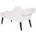 Beliani Chaise longue versão à esquerda Poliéster BIARRITZ Branco