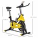 Bicicleta Estática Aço e ABS HOMCOM Preto/ amarelo