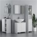 Armário Casa de Banho com Espelho MDF HOMCOM Branco