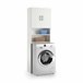 Armário multiuso com 2 portas com efeito madeira Branco