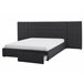 Beliani Cama com estrado Poliéster MILLAU 300x214 Cinza Escuro