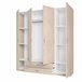 Guarda-roupa Roma com 4 portas e 2 gavetas, quarto moderno Guarda-roupa Roma com 4 portas e 2 gavetas, quarto moderno Madeira Clara