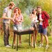 Barbecue a Carvão Aço Inoxidável e Metal Galvanizado Outsunny Preto