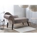 Beliani Chaise longue versão à esquerda Veludo BIARRITZ Cinza Escuro