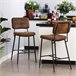 MEUBLES COSY Conjunto 4 Cadeiras De Bar Estilo Industrial MEUBLES COSY Conjunto 4 Cadeiras De Bar Estilo Industrial Castanho