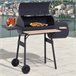 Barbecue a Carvão Aço laminado a frio e madeira Outsunny Preto