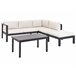 Beliani Conjunto de jardín MESSINA Creme