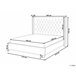 Beliani Cama Terciopelo LUBBON 189x215 Cinza