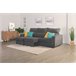 Chaise longue convertível em cama tecido APRIL Cinza