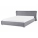 Beliani Cama com estrado Poliéster PARIS 195x228 Cinza