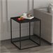 Well Home Conjunto de 2 mesas quadradas de metal Preto