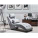 Beliani Chaise-longue Veludo SIMORRE Azul
