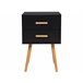 Beliani Mesa de centro ALLOA 40x40 Preto