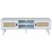 Beliani Mesa de TV PARTON 140 Branco/ Bege