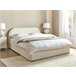Beliani Cama com armazenamento Bouclé QUILLIEN 172x217 Bege