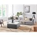 Beliani Conjunto lounge AREZZO Cinza Claro